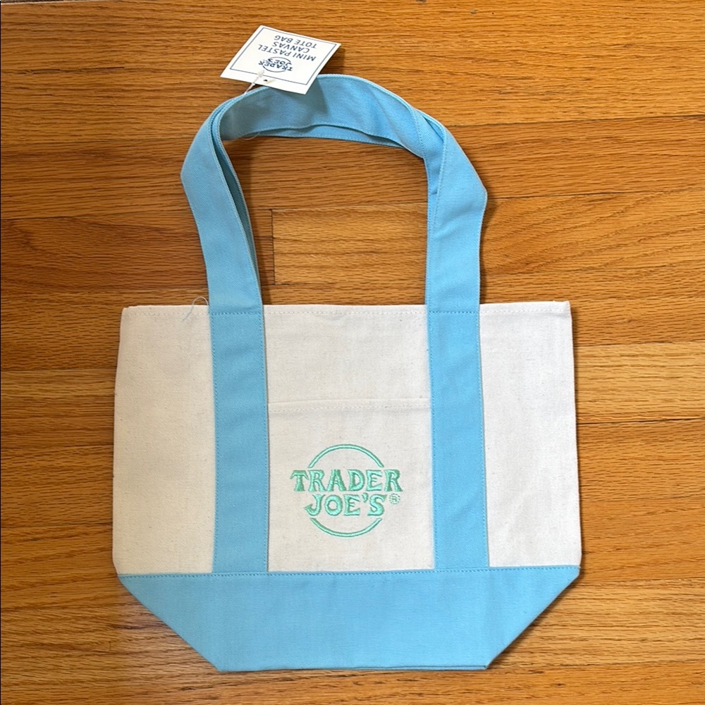 NWT: Trader Joe’s Blue and White Tote